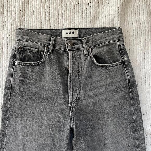 Agolde Grey 90's Crop Jeans - Size 23 - Picture 5 of 6